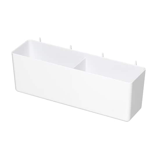 Medium White Pegboard Storage Bin by Simply Tidy&#x2122;